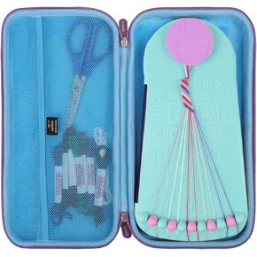 Aproca Pink Hard Travel Storage Case, for Choose Friendship My Friendship Bracelet Maker Kit