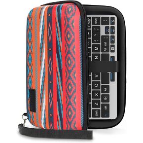 USA GEAR GPD Pocket Mini Laptop PC 7 Inch Hard Case Storage Travel Case - Compatible with 7 Inch Small Notebook UMPC Computer, GPD Win Mini, and More - Water Resistant Exterior, Mesh Pouch (Black)