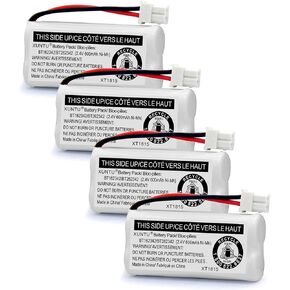 XUNTU BT162342/BT262342 2.4V 600mAh Ni-MH Cordless Phone Battery Pack BT166342/BT266342 BT183342/BT283342 Compatible with EL52351 TL90070 CS5119 DS6511 DS6722 LS6305 Handset (4 Pack)