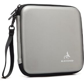 KAYOND® Portable Hard Carrying Travel Storage Case for External USB, DVD, CD, Blu-ray Rewriter/Writer and Optical Drives (Black)