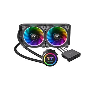 Thermaltake Floe 240mm, 16.8 Million Color Software Enabled (TT RGB Plus/Alexa/Razer Chroma), AMD (AM5/AM4)/Intel (LGA 2066/1200), AIO CPU Liquid Cooler CL-W157-PL12SW-A,Black