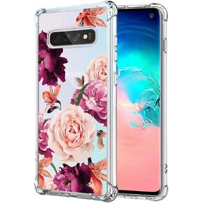 حافظة KIOMY Galaxy S10 فائقة الوضوح ومضادة للصدمات لهاتف Samsung Galaxy S10 [تصميم هجين] ظهر صلب من البولي كربونات مع إطار مرن من مادة TPU وأكياس هوائية ممتصة للصدمات وأغطية خلفية للهاتف الخلوي in Kuwait