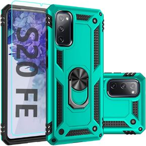 for Samsung Galaxy S20 FE Case,S20 FE Case,with Screen Protector,[Military Grade] 16ft. Drop Tested Cover with Magnetic Kickstand Car Mount Protective Case for Galaxy S20 FE, Blue in Kuwait