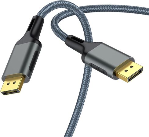 كابل VoroDcip DisplayPort 1.4، كابل 8K 6.6FT DP 32.4 جيجابت في الثانية 8K@60هرتز، 4K@144هرتز، 2K@240هرتز يدعم منفذ عرض FreeSync G-Sync HDR10 لبطاقة رسومات شاشة الألعاب in Kuwait