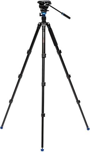 Benro A2883F Reverse-Folding Aluminum Travel Tripod with S4Pro Fluid Video Head (A2883FS4PRO) in Saudi Arabia