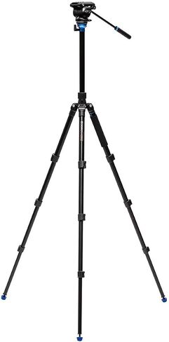 Benro A2883F Reverse-Folding Aluminum Travel Tripod with S4Pro Fluid Video Head (A2883FS4PRO) in Saudi Arabia