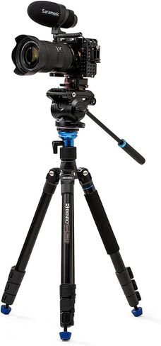 Benro A2883F Reverse-Folding Aluminum Travel Tripod with S4Pro Fluid Video Head (A2883FS4PRO) in Saudi Arabia