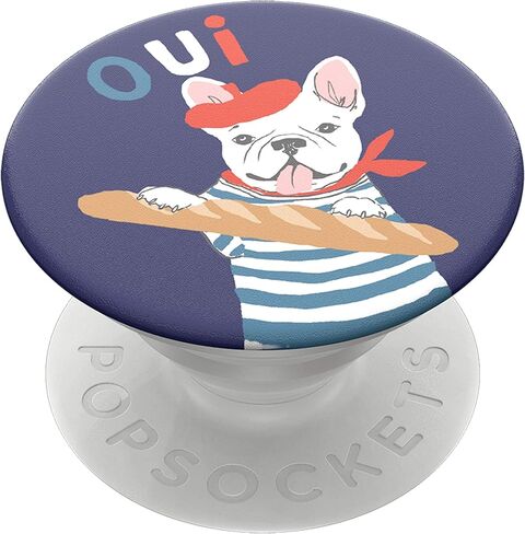 PopSockets: حامل ومقبض PopGrip الموسع مع سطح قابل للتبديل للهواتف والأجهزة اللوحية - Frenchie in Kuwait