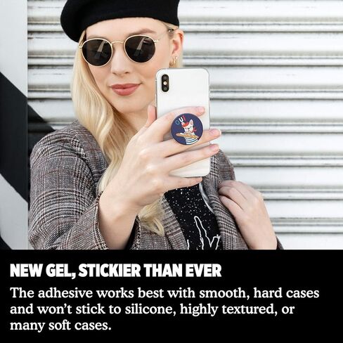 PopSockets: حامل ومقبض PopGrip الموسع مع سطح قابل للتبديل للهواتف والأجهزة اللوحية - Frenchie in Kuwait