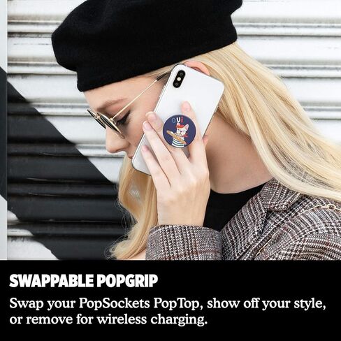 PopSockets: حامل ومقبض PopGrip الموسع مع سطح قابل للتبديل للهواتف والأجهزة اللوحية - Frenchie in Kuwait