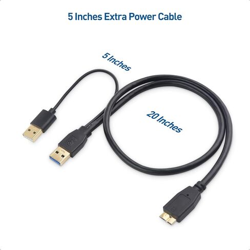 Cable Matters Micro USB 3.0 to USB Splitter Cable (USB Y-Cable, USB Y Cable) 20 Inches in Saudi Arabia