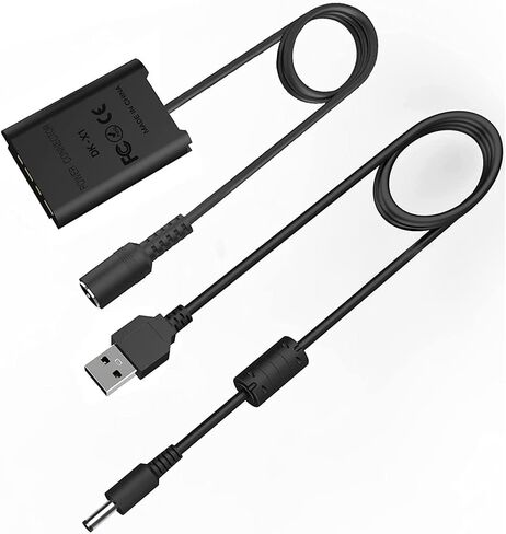 اتش واي1سي مجموعة كيبل طاقة USB للبطارية الوهمية لسوني سايبرشوت ZV-1، ZV-1F، DSC-RX1، RX1R، RX100 II III IV V VI VII، M2 M3 M4 M5 M6/B M7، HX50 HX90 HX300 WX300 WX350 WX5000 كاميرات كاميرات in Kuwait