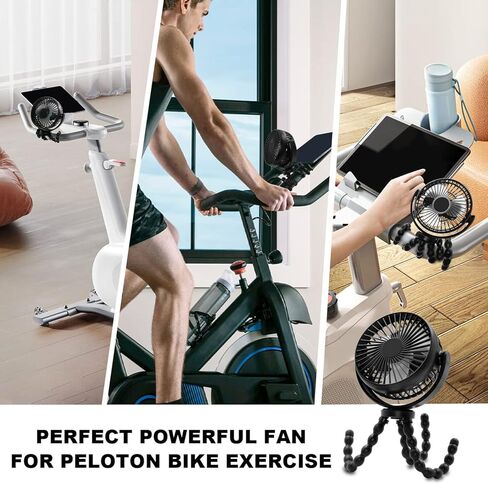 Stroller Fan Battery Operated, Portable Fan Car Seat Baby Fan with Flexible Tripod,3 Speeds Rechargeable Clip on Fan,USB Mini Small Personal Fan for Crib Treadmill Camping and Trave in Kuwait