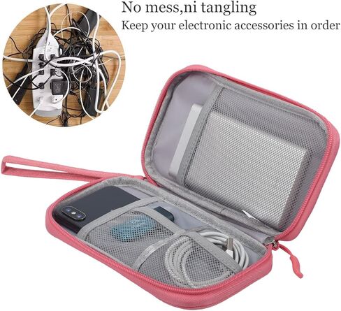 منظم إلكتروني، حقيبة حمل مقاومة للصدمات، حافظة صلبة واقية من مادة EVA، حقيبة صغيرة لتنظيم كابلات السفر، حقيبة تخزين الملحقات الإلكترونية المحمولة للكابل، الحبل، الشاحن، سماعة الأذن، USB، بطاقة SD in Kuwait
