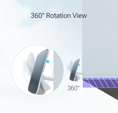 لوحة شحن الطاقة الشمسية EZVIZ - نموذج D مزود طاقة لكاميرا الأمان اللاسلكية الخارجية المتوافقة مع مجموعات BC1C/BC1 B1/B2/B3، IP65 مقاوم للماء/كابل 4 أمتار قابل للتعديل/مصدر طاقة مستمر in Kuwait