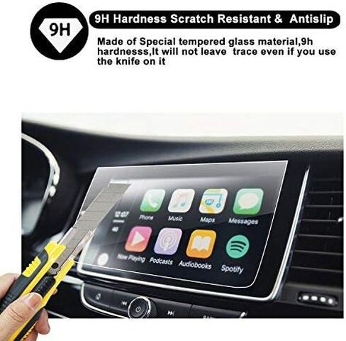 2018 2019 Buick Encore 8 بوصة IntelliLink Car In Dash Center Navigation شاشة عرض شبه منحرف الزجاج المقسى واقية فيلم واقية in Kuwait