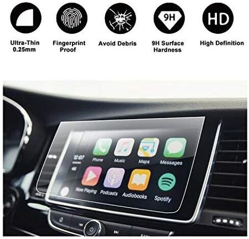 2018 2019 Buick Encore 8 بوصة IntelliLink Car In Dash Center Navigation شاشة عرض شبه منحرف الزجاج المقسى واقية فيلم واقية in Kuwait