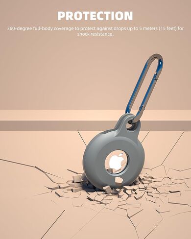 حامل تعقب Airtags 6 Pack، حافظة سلسلة مفاتيح Airtag لعلامة Apple، علامات هوائية ناعمة مقاومة للصدمات من السيليكون - 4+2 حامل لحقائب الظهر، الأمتعة، طوق كلب القطط، مفاتيح السيارة (6 ألوان) in Kuwait