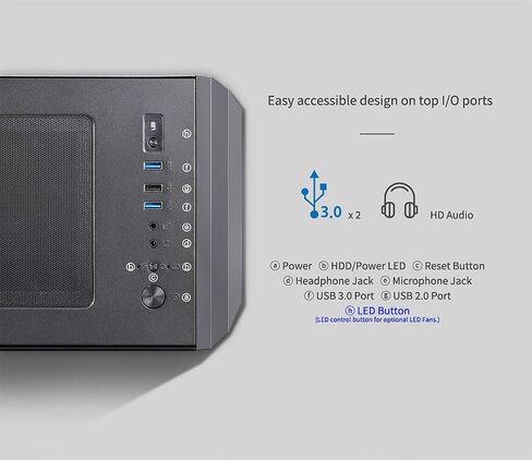 Zalman Z1 Plus ATX Mid-Tower - 120 مم × 3 مراوح مثبتة مسبقًا - دعم ODD - شبكة معدنية - تصميم بسيط - تدفق هواء عالي - USB 3.0 x 2 USB 2.0 x 1-280 مم دعم المبرد - جانب من الزجاج المقسى (أسود)... in Kuwait