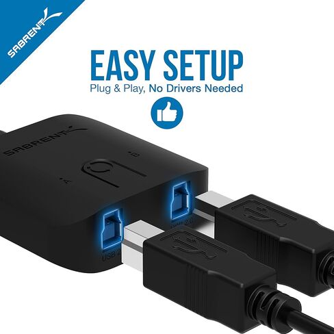 SABRENT 2 مدخل 1 مخرج 4K، 2K، ودعم ثلاثي الأبعاد مزدوج HDMI 2 منفذ مشاركة ألومنيوم، يدعم HD لأجهزة Xbox PS5/4/3/ Roku أو HDTV Fire Stick (DA-HSW2) in Kuwait