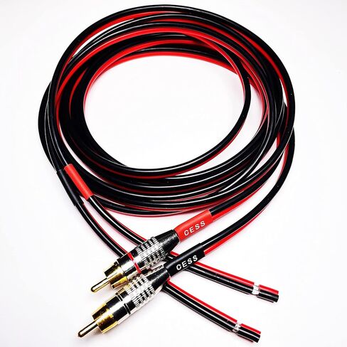 CNCESS RCA Male to Speaker Wire Cable, 14AWG, 1 ft, 2-Pack in Kuwait