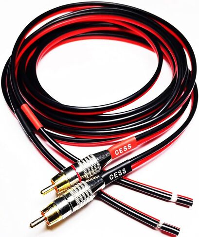 CNCESS RCA Male to Speaker Wire Cable, 14AWG, 1 ft, 2-Pack in Kuwait