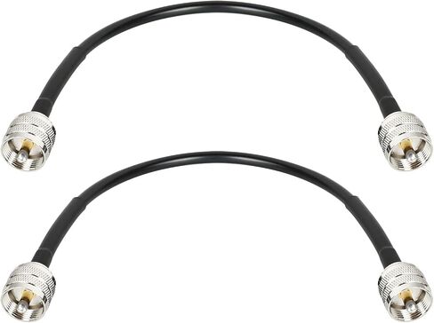MOOKEERF RG8x Coaxial Cable 100ft,CB Coax Cable 50 Ohm,UHF PL259 Male to Male Low Loss CB Antenna Extension for HAM Radio,VHF Radio,SWR Meter,Dummy Load,Antenna Analyzer in Kuwait