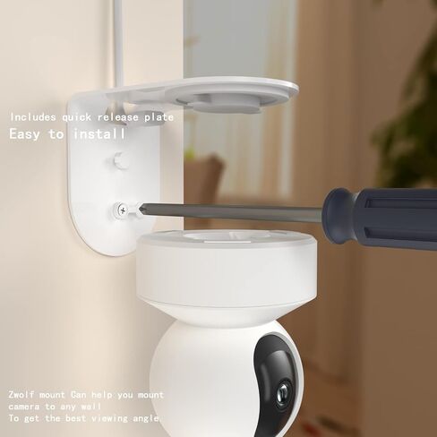 2 Pack Metal Wall Mount for Reolink E1 Pro Camera,Better View Angles | Made of aluminum alloy, sturdy, durable and elegant, compatible with Reolink indoor cameras. in Saudi Arabia