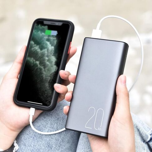 TOZO PB1 PD Portable Charger 20000mAh Capacity Fast Charging Power Bank 18W High Charging Speed External Battery Pack with USB-C Input/Output Compatible for iPhone,Samsung,Gray in Saudi Arabia