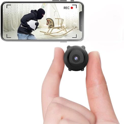 كاميرا SETBUTU Mini Spy Camera WiFi، كاميرا مخفية 4K HD Nanny Cam لأمن المنزل بدقة 1080P، سهلة الاستخدام، أصغر كاميرا لاسلكية داخلية مع رؤية ليلية للكشف عن الحركة in Saudi Arabia