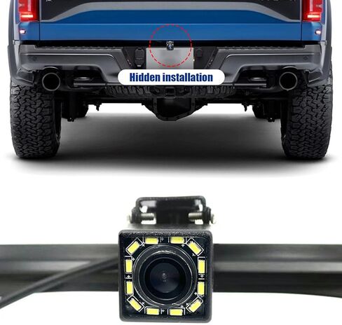Dewkou 1 PC Car Rear View Camera License Plate Bracket, 7.6In x 1.3In Metal Waterproof Stable Camera Holder with Installation Component, Universal Reverse Camera Mount for Car SUV Motorcycle (Black) in Kuwait