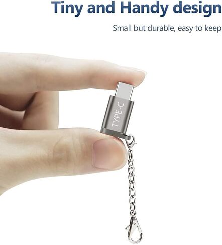 محول JSAUX Micro USB (أنثى) إلى USB C 4 حزم، محول USB من الألومنيوم من النوع C مع سلسلة مفاتيح شحن سريع متوافق مع Samsung Galaxy S10 S9 S8 Plus Note 9 8، LG V30 G5 G6، Moto Z Z2، والمزيد (أحمر) in Kuwait