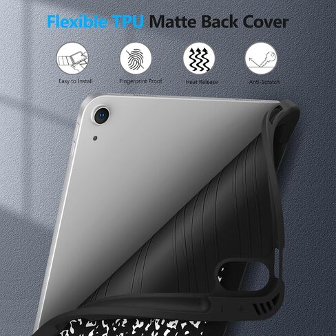 حافظة Fintie SlimShell لجهاز iPad Air الجيل الخامس (2022) / الجيل الرابع (2020) 10.9 بوصة - غطاء خلفي مرن ناعم من مادة TPU مع حامل أقلام رصاص، خاصية النوم/الاستيقاظ التلقائي، كتاب التركيب in Kuwait