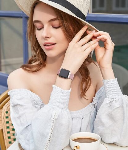 Magnetic Band Compatible for Apple Watch Bands Women Men 40mm 38mm 41mm 42mm 46mm 44mm 45mm 49mm, Stainless Steel Mesh Metal Sport Strap Wristband iWatch Series 11 10 9 8 7 6 5 4 3 2 1 SE Ultra in Kuwait