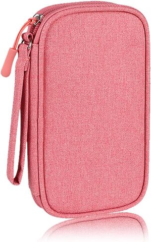 Electronics Organizer Bag Case Pouch Cable Charger Organizer Case Travel Shockproof Cord Carrying Case for Earphone Powerbank USB Hard Drive SD Card (Black) in Saudi Arabia