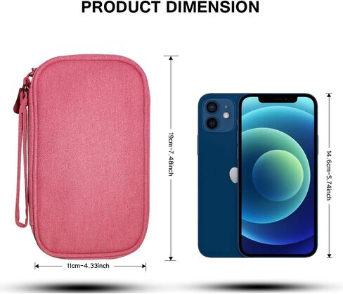 Electronics Organizer Bag Case Pouch Cable Charger Organizer Case Travel Shockproof Cord Carrying Case for Earphone Powerbank USB Hard Drive SD Card (Black) in Saudi Arabia