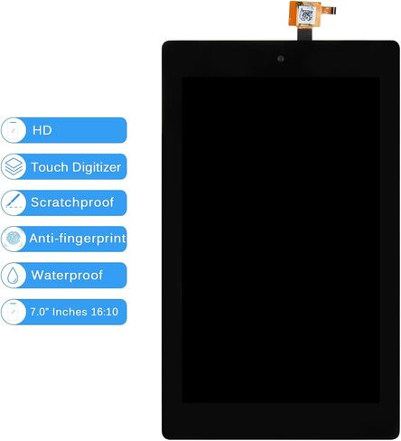 استبدال الشاشة لجهاز Amazon Kindle Fire HD7 HD 7 2019 الجيل التاسع M8S26G شاشة LCD تعمل باللمس مجموعة محول رقمي لوحة Matrxi أجزاء إصلاح زجاجية كاملة مع أدوات مجانية in Saudi Arabia