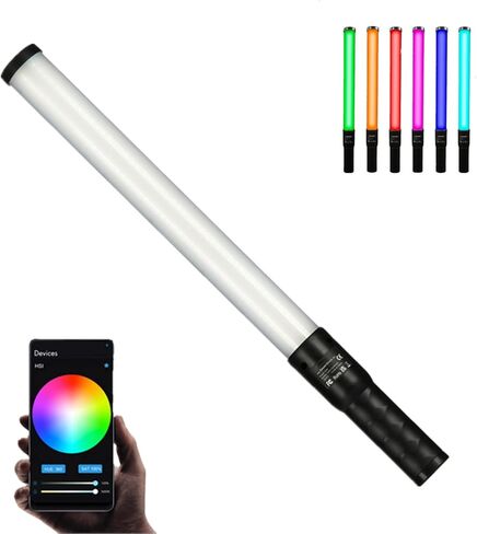 عصا اضاءة LED محمولة باليد باضاءة RGB مع بطارية مدمجة قابلة لاعادة الشحن والتحكم عن طريق التطبيق، قابلة للتعديل 2800-8000 كلفن (58 سم) LS-400C in Kuwait