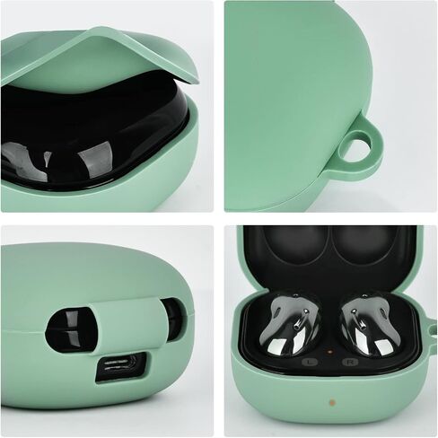 AIRSPO Silicone Case Compatible for Samsung Galaxy Buds 2 Pro/Galaxy Buds2/ Galaxy Buds Pro/Galaxy Buds Pro 2/ Galaxy Buds Live Cases (Black) in Kuwait