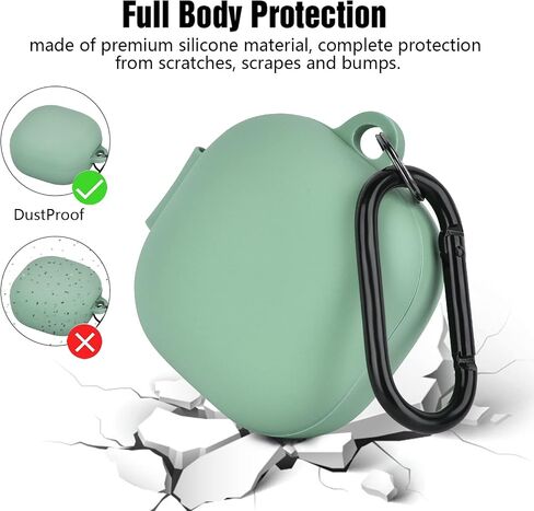 AIRSPO Silicone Case Compatible for Samsung Galaxy Buds 2 Pro/Galaxy Buds2/ Galaxy Buds Pro/Galaxy Buds Pro 2/ Galaxy Buds Live Cases (Black) in Kuwait