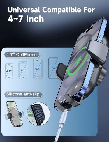 حامل موبايل للسيارة من سمورفيت، مناسب للوحة العدادات/ الزجاج الأمامي/ النافذة، حامل هاتف خلوي/ ايفون للسيارة والشاحنة، حامل ذراع تلسكوبي شامل للهاتف المحمول in Kuwait