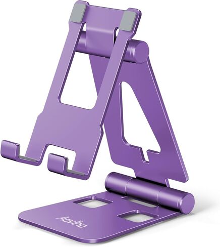 Aoviho Foldable Cell Phone Stand for Desk, Holder for iPhone,Black in Saudi Arabia