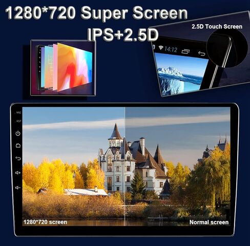 Actasian 4 Core Double Din Car Stereo Wireless Carplay Android Auto مع نظام كاميرا رؤية محيطية 360 درجة، راديو سيارة أندرويد بشاشة لمس 9 بوصة مع بلوتوث 5.0، DSP، WiFi، GPS، FM/RDS، SWC in Kuwait