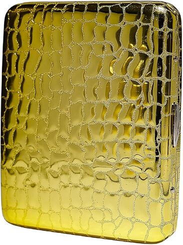 حافظة معدنية عتيقة صغيرة من PALAMEDE - حقيبة تخزين صغيرة للحمل للنساء والرجال، تحمل من 12 إلى 14، حتى 84 مم، برونزي، فالكي in Kuwait