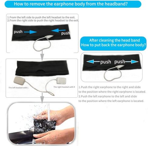 سماعات راس رياضية لاسلكية مقاومة للعرق من بينيكسبيسدي - قناع عين للنوم وصالة الالعاب الرياضية والموسيقى مع مكبر صوت HD للرجال والنساء in Kuwait