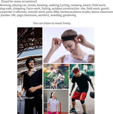 سماعات راس رياضية لاسلكية مقاومة للعرق من بينيكسبيسدي - قناع عين للنوم وصالة الالعاب الرياضية والموسيقى مع مكبر صوت HD للرجال والنساء in Kuwait