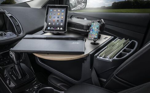 AutoExec AUE37650 RoadMaster Car Desk Green Camouflage Finish with Built-in 200 Watt Power Inverter, Printer Stand and Tablet Mount in Kuwait