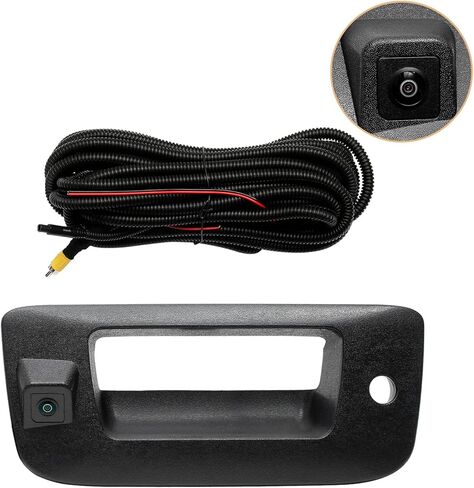 مقبض باب الباب الخلفي للكاميرا الاحتياطية، متوافق مع Chevy Silverado GMC Sierra 1500 2500 3500 2007 2008 2009 2010 2011 2012 2013 2014، مع فتحة مفتاح، كاميرا رؤية خلفية، كاميرا احتياطية، كاميرا عكسية in Kuwait