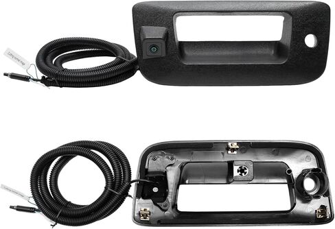 مقبض باب الباب الخلفي للكاميرا الاحتياطية، متوافق مع Chevy Silverado GMC Sierra 1500 2500 3500 2007 2008 2009 2010 2011 2012 2013 2014، مع فتحة مفتاح، كاميرا رؤية خلفية، كاميرا احتياطية، كاميرا عكسية in Kuwait