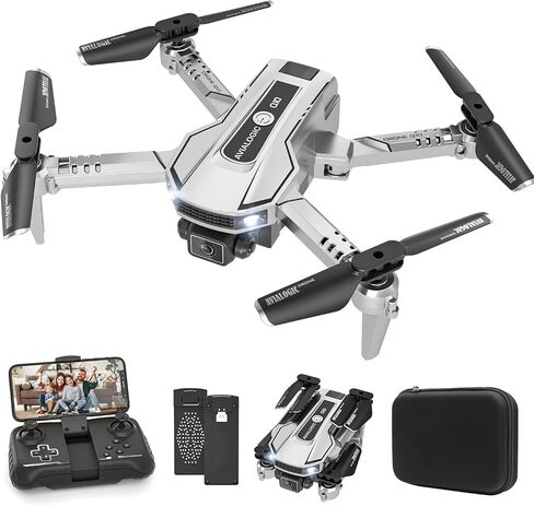 AVIALOGIC Mini Drone with Camera for Kids,RC Helicopter FPV RC Quadcopter with 1080P HD Live Video Camera,Altitude Hold,Gravity Control,2 Batteries,Birthday and Xmas Gifts Toys for Boys Girls,Silver in Saudi Arabia